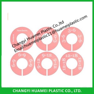 Plastic round shape Size Divider for Clothes hanger Rack